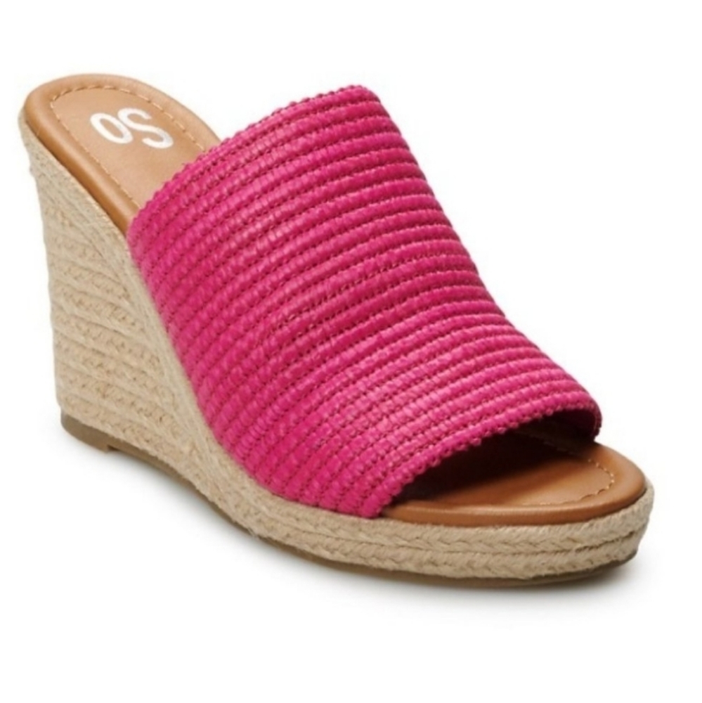 SO Platform Wedge Mules Sz 9.5